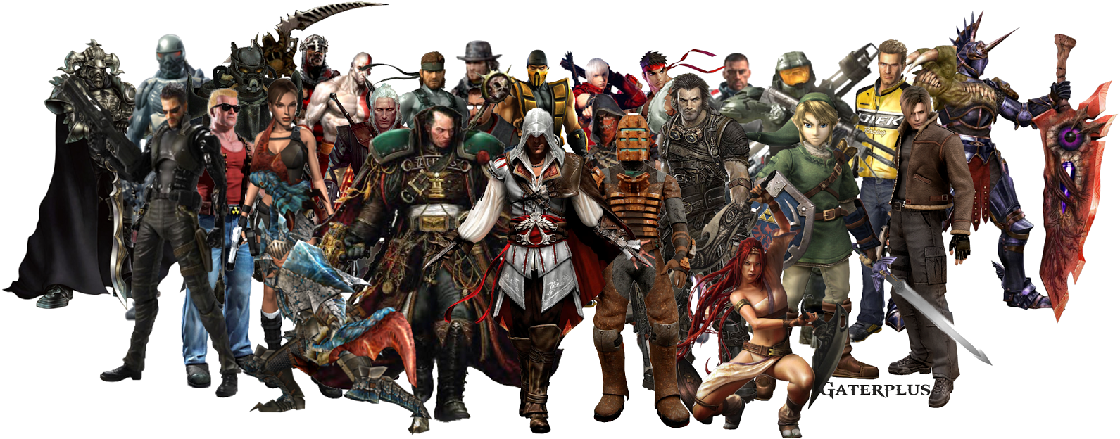 Games Png Image - Rpg Video Game Characters Clipart (1600x672), Png Download