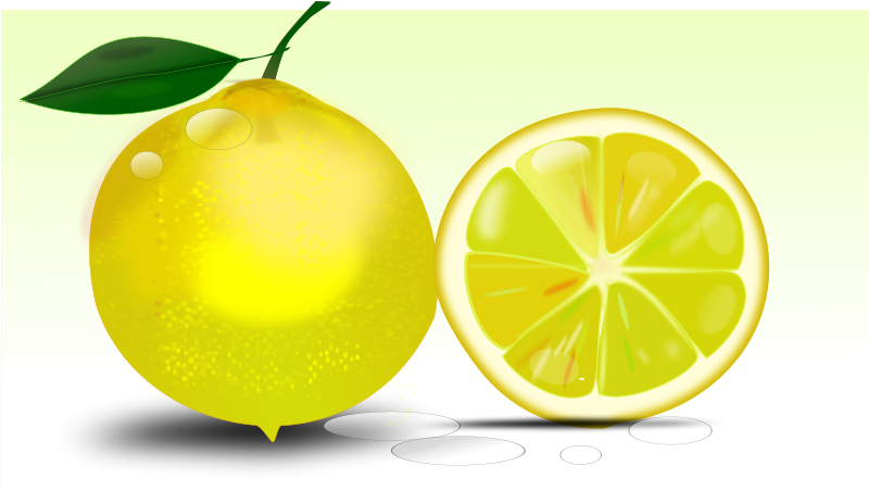 Free Vector Lemon - Limon Dibujo A Color Clipart (800x452), Png Download