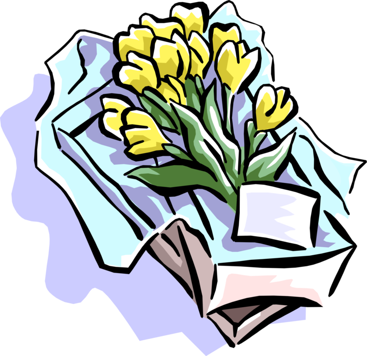 Vector Illustration Of Gift Of Yellow Bulbous Plant Clipart (721x700), Png Download