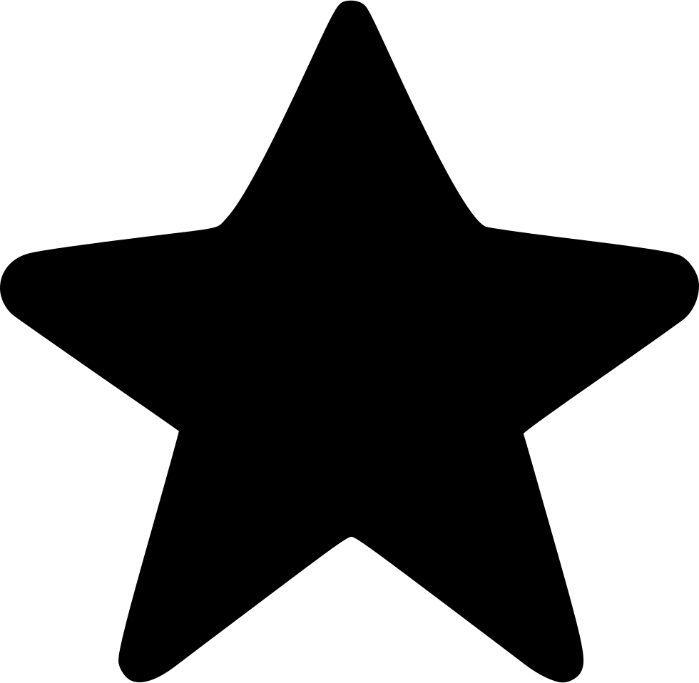 Star Favorite Rating Mark Comments - Silhueta De Estrela De Natal Clipart (980x958), Png Download