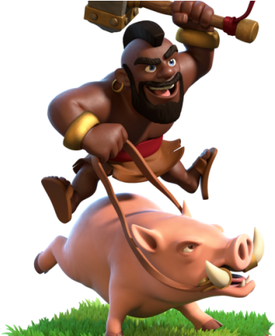 View large size Clash Of Clans Clipart Clip Art - Hog Rider Of Coc - Png Do...
