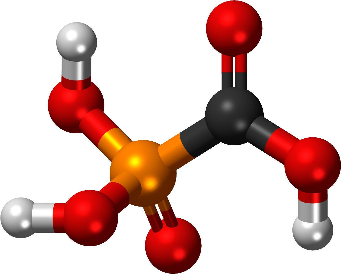 Foscarnet Ball And Stick Model - Presence Of Oxalate Ions In Guava Clipart (1437x1172), Png Download