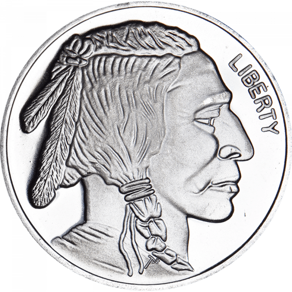 Buffalo Drawing Indian - Coin Clipart (600x600), Png Download
