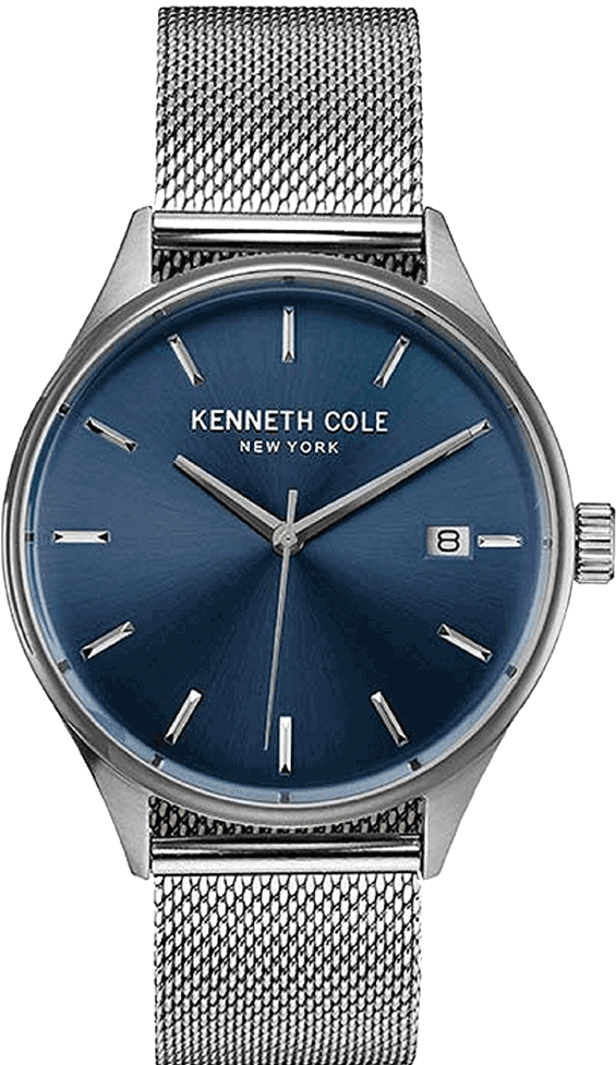 Kenneth Cole Transparent Watch - Kenneth Cole Blue Dial Watch Clipart (845x1024), Png Download