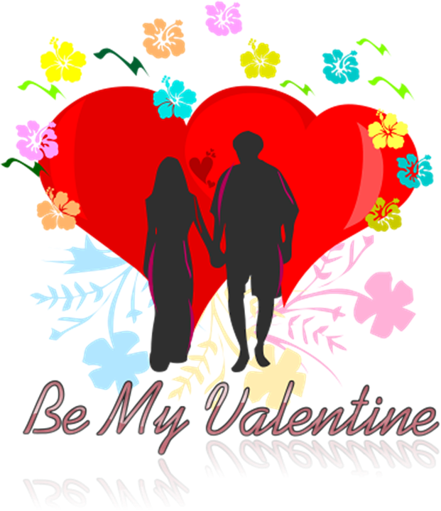 Valentine Heart Couple Love Marriage Celebration - Love Clipart (621x720), Png Download
