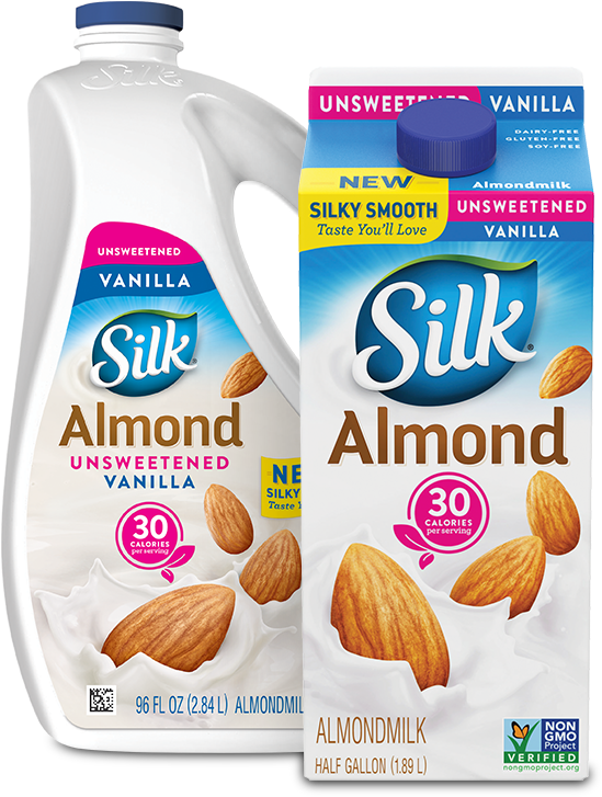 Photo Of Unsweet Vanilla Almondmilk - Unsweetened Vanilla Almond Milk Clipart (643x783), Png Download