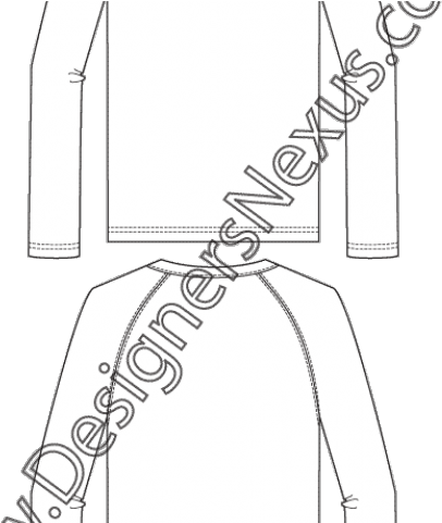 Original - T Shirt Flat Sketches Clipart (640x480), Png Download
