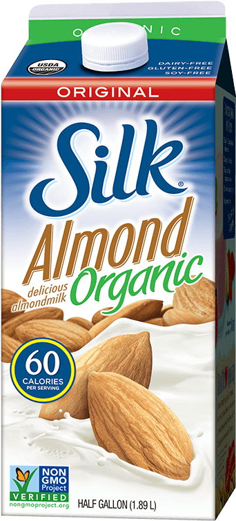Photo Of Organic Original Almondmilk - Silk Soy Milk Clipart (643x783), Png Download