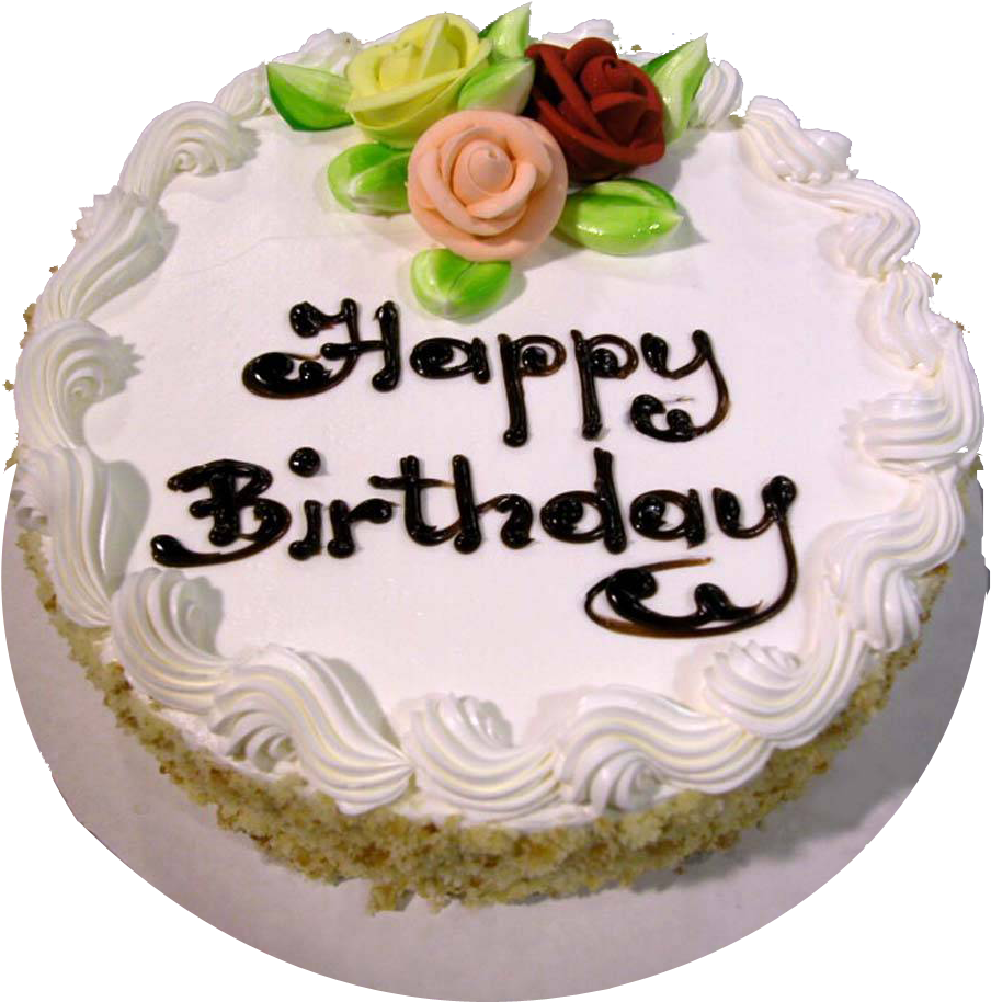 Happy Birthday My Dear Brother Cake Image - Cake Written Happy Birthday Clipart (1000x962), Png Download