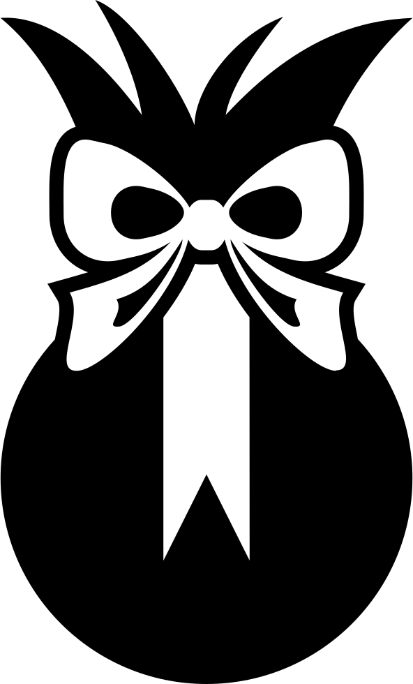 Png File Svg - Christmas Present Bow Tie Icon Clipart (592x980), Png Download