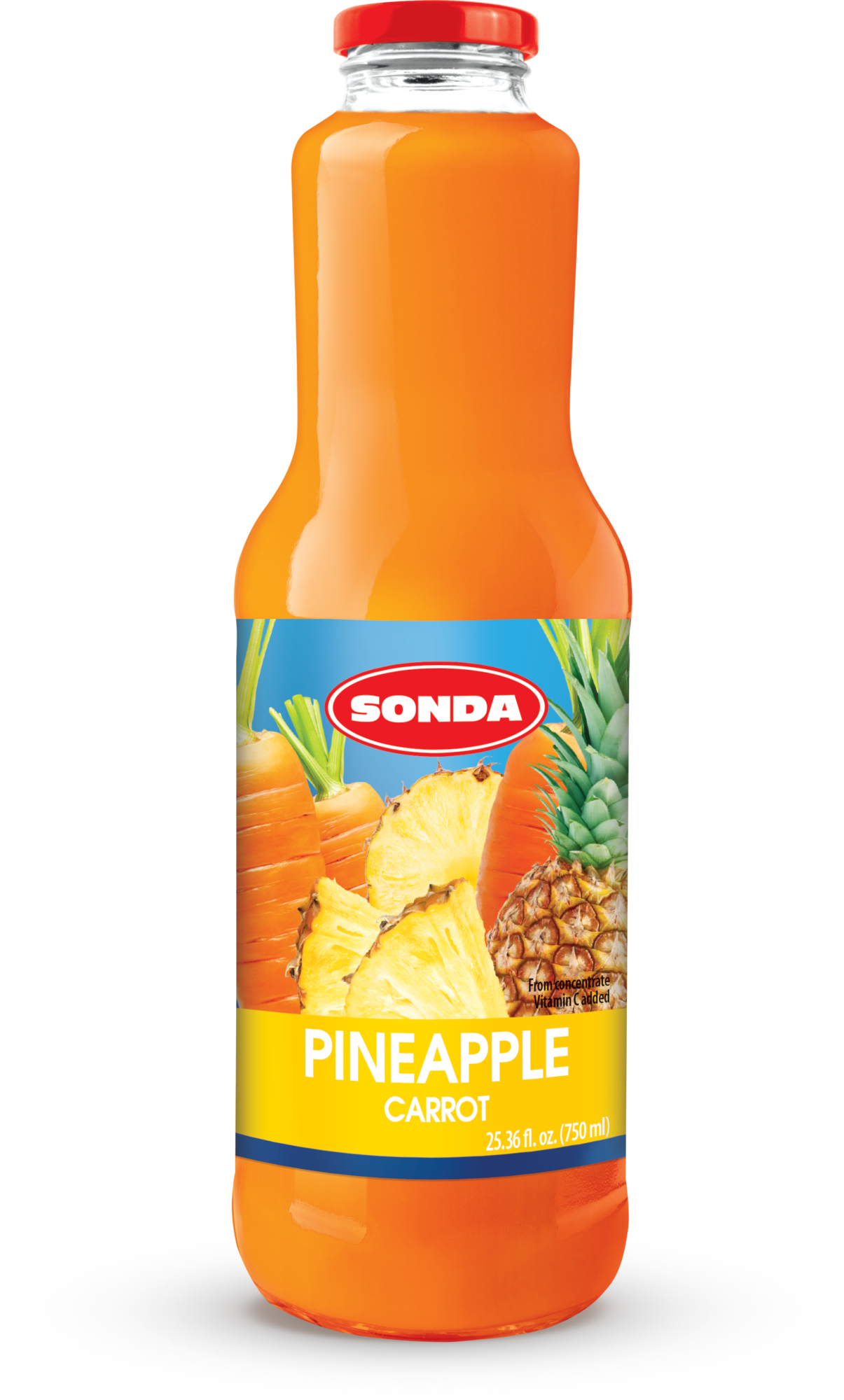 Sonda Carrot-pineapple - Plastic Bottle Clipart (1205x2000), Png Download