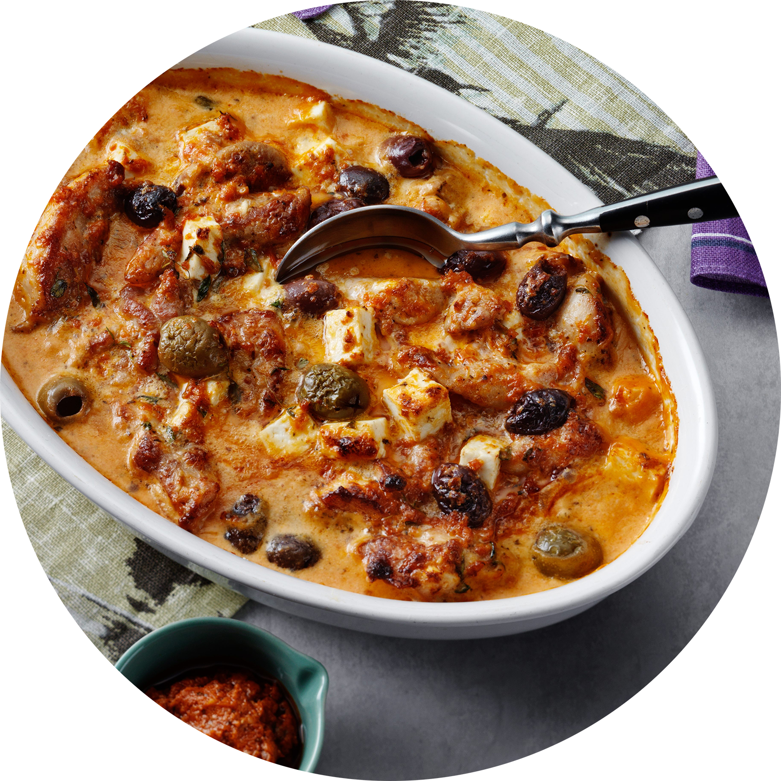 Keto Pesto Chicken Casserole With Feta Cheese Clipart (1600x1600), Png Download