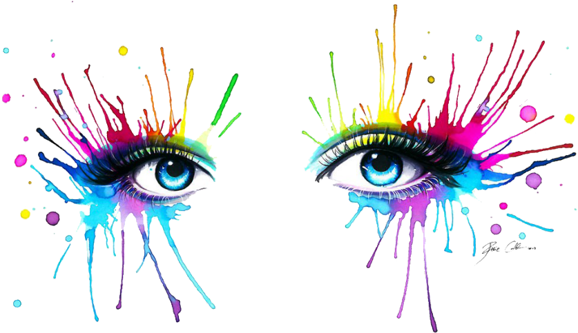 #eyes #color #splash - Rainbow Art Eyes Clipart (1024x1024), Png Download