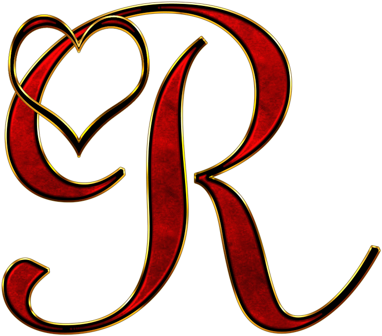 Alphabet, Letter, Initial, Heart - Letter R Transparent Background Clipart (829x720), Png Download