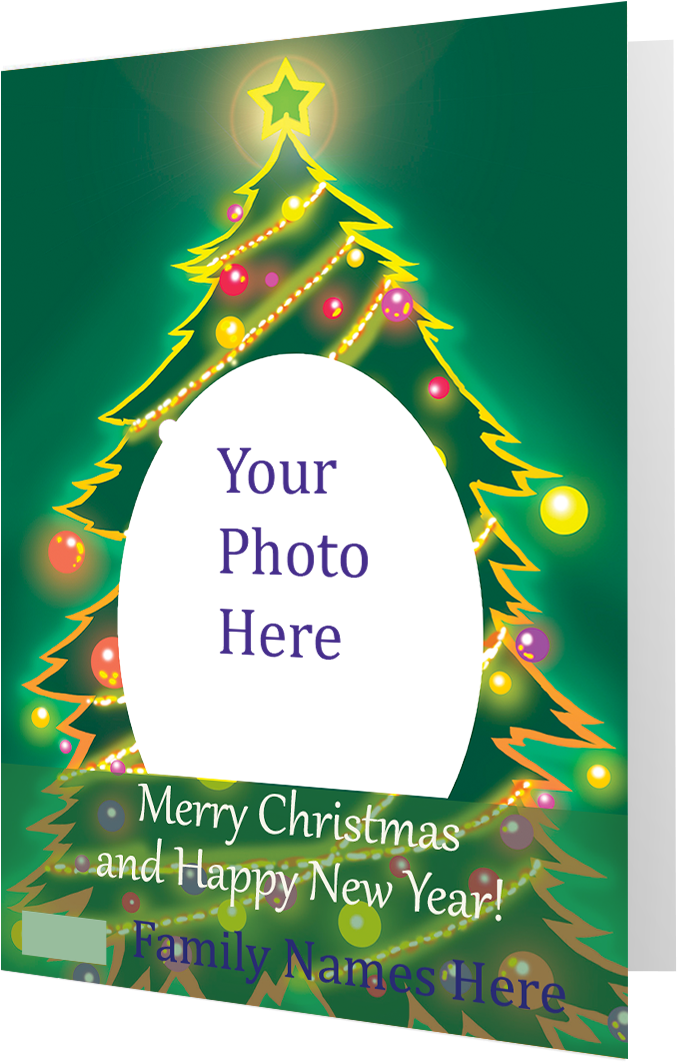 Artist Signature Holiday Photo Card "christmas Ornament - Christmas Tree Clipart (1177x1177), Png Download