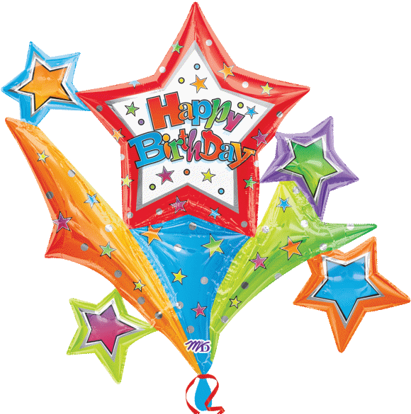 Birthday Star Png - Balloons For Boys Clipart (589x590), Png Download