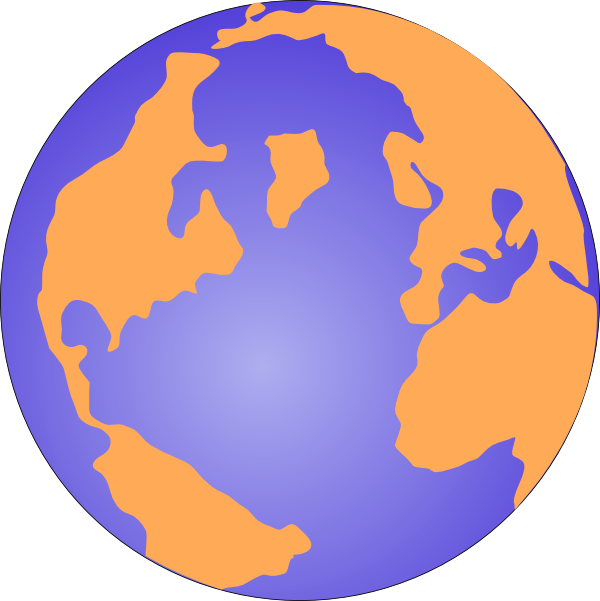 Orange And Blue Globe 3 Svg Clip Arts 600 X 601 Px - Red And Black Globe Png Transparent Png (600x601), Png Download