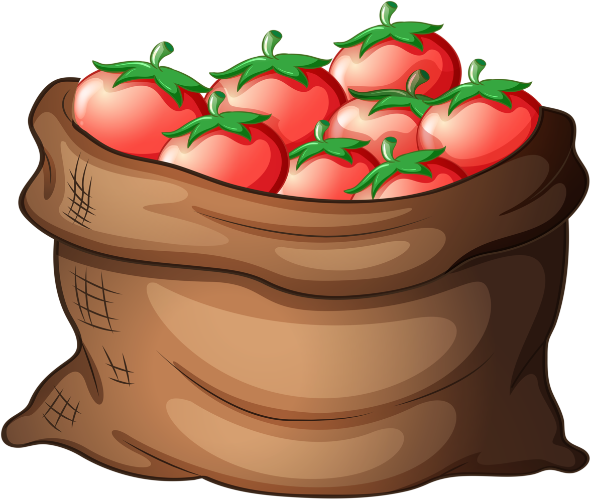 Miniature Clipart Tomato - Sack Of Tomatoes - Png Download (1280x1056), Png Download