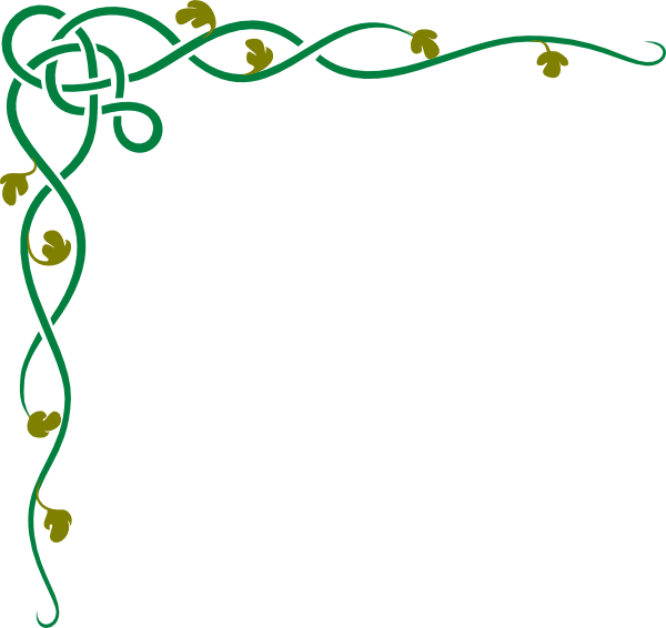 Green Celtic Border Clipart (600x566), Png Download