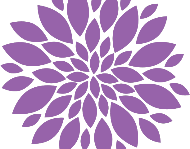 Dahlia Clipart 9 Flower - Black Flower Clip Art - Png Download (640x480), Png Download