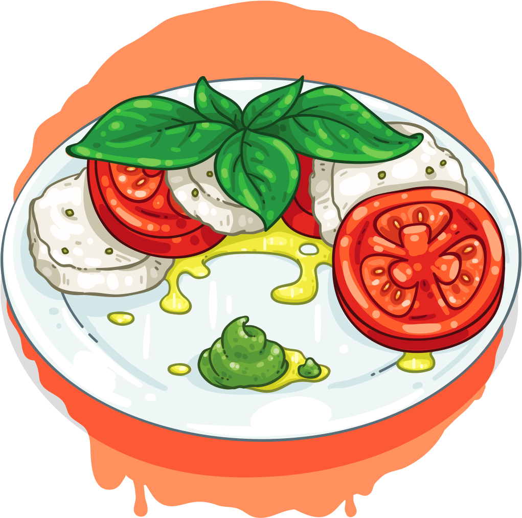 Caprese Salad Clipart (1024x1024), Png Download