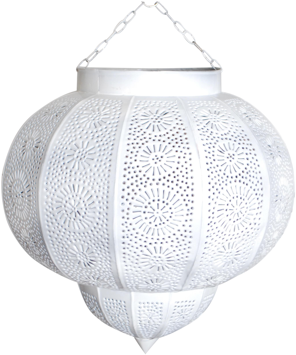 Moroccan White Painted Metal Hanging Lamp - Lampshade Clipart (1068x1280), Png Download