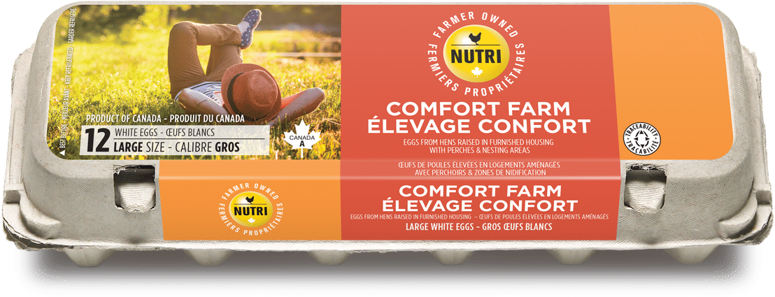 Comfort Farm Large White Eggs - Nutri Eggs Clipart (1200x600), Png Download