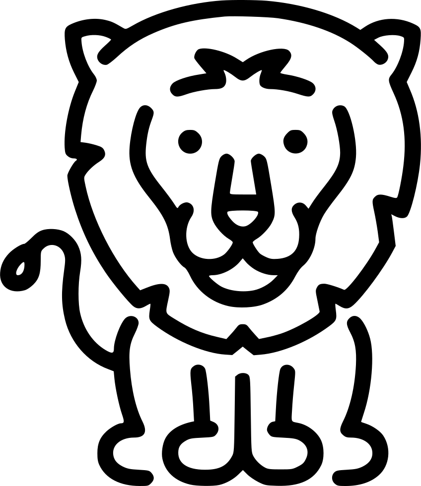 Png Icon Free Download - Lion Icon Png Clipart (848x980), Png Download