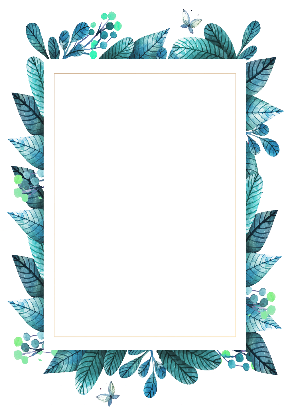 #frame #leaves #leaf #frames #floral #ftestickers - Wallpaper Clipart (1024x1439), Png Download