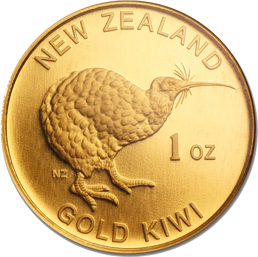Gold Coins Falling Png - New Zealand Kiwi Gold Coins Clipart (862x859), Png Download