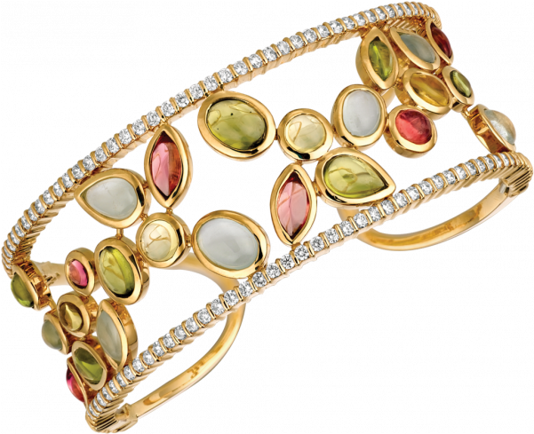 18kt Yellow Gold Minilok Winsome Bangle - Fashion Bracelet Clipart (600x600), Png Download