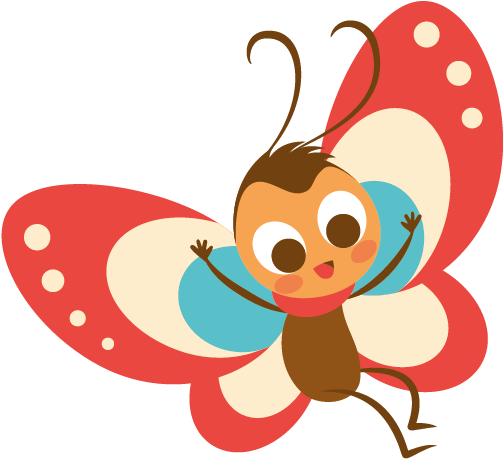 Babble Logo - Butterfly Cartoon Images Png Clipart (922x901), Png Download