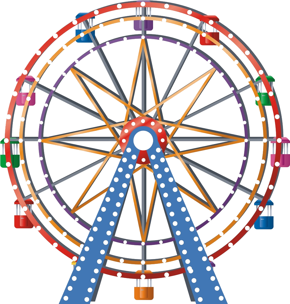 Car Clip Art Dream Transprent - Ferris Wheel No Background - Png Download (1326x1228), Png Download