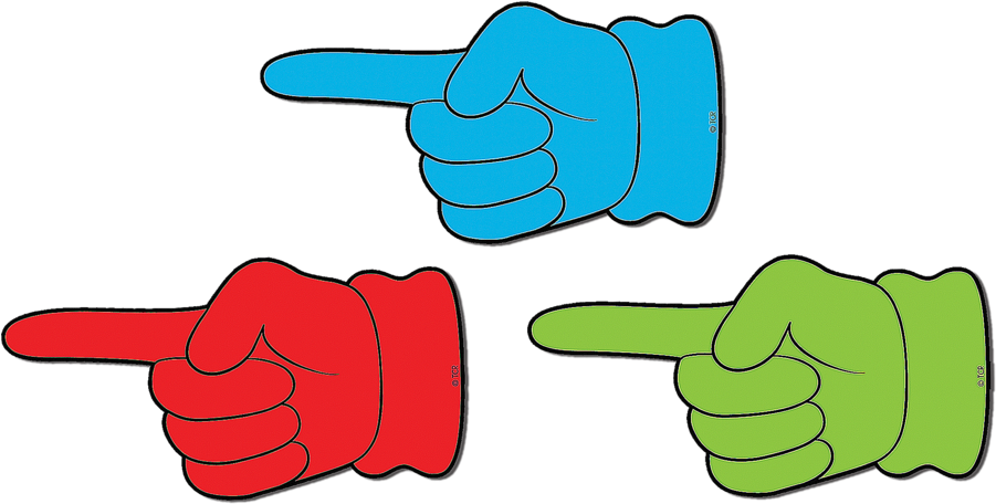 Tcr77202 Pointing Hands Magnetic Accents Image Clipart (900x900), Png Download