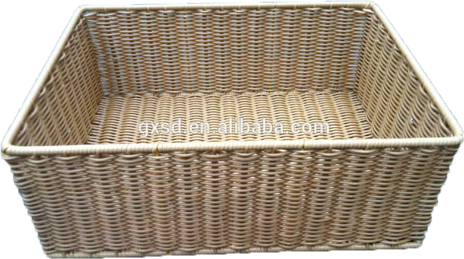 Eco-friendly Pe Rattan Woven Basket For Supermarket - Wicker Clipart (960x718), Png Download