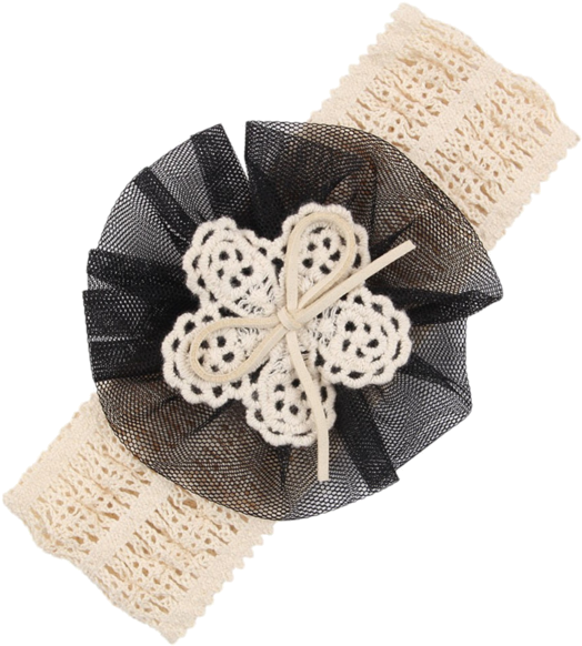 Mesh Flower Headband - Headband Clipart (600x600), Png Download