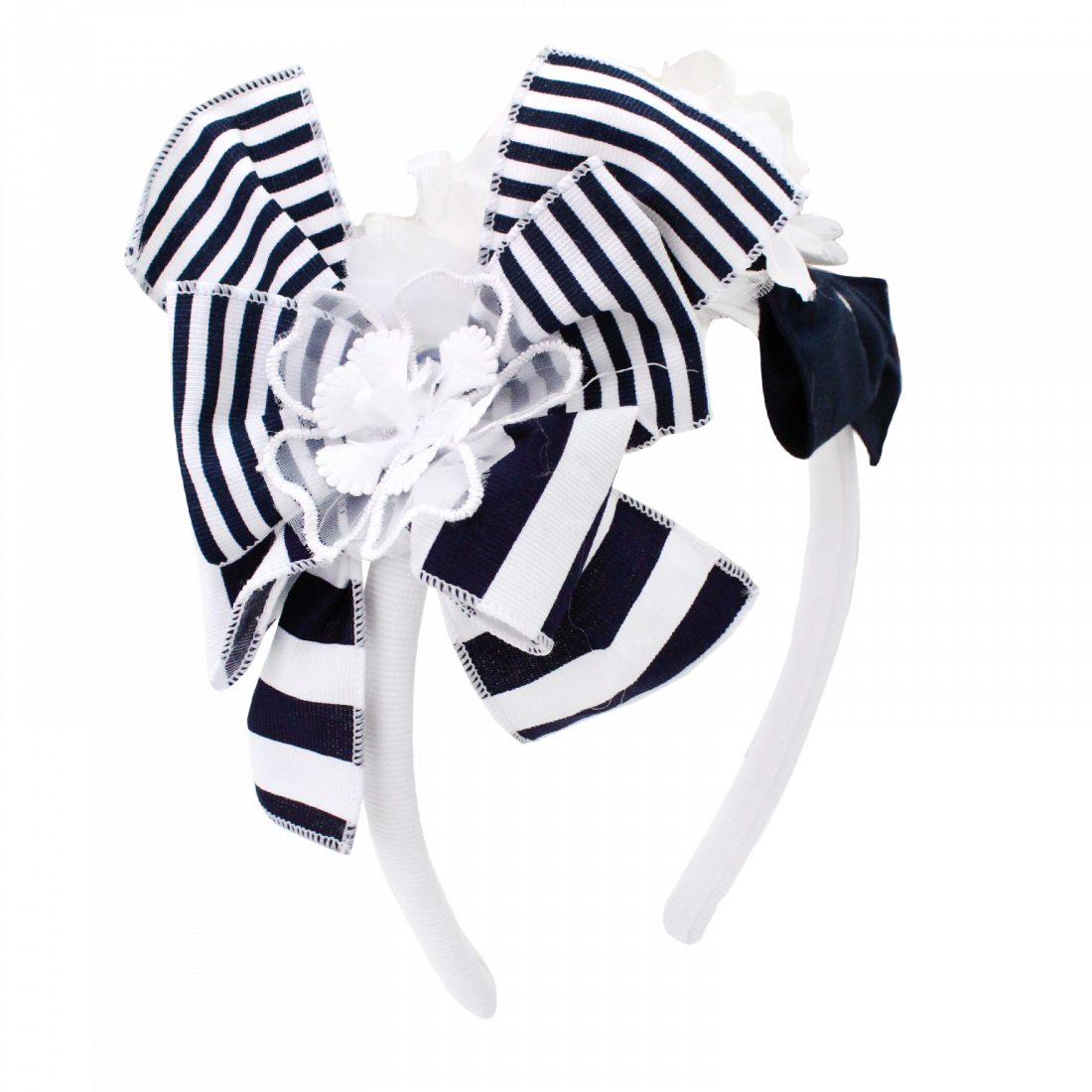White Hairband With Flowers Clipart (1100x1100), Png Download