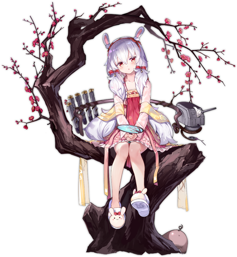 O Animal Ears Animal Slippers Azur Lane Bangs Blush - 벽람 항로 봄 을 기다리는 토끼 Clipart (850x918), Png Download