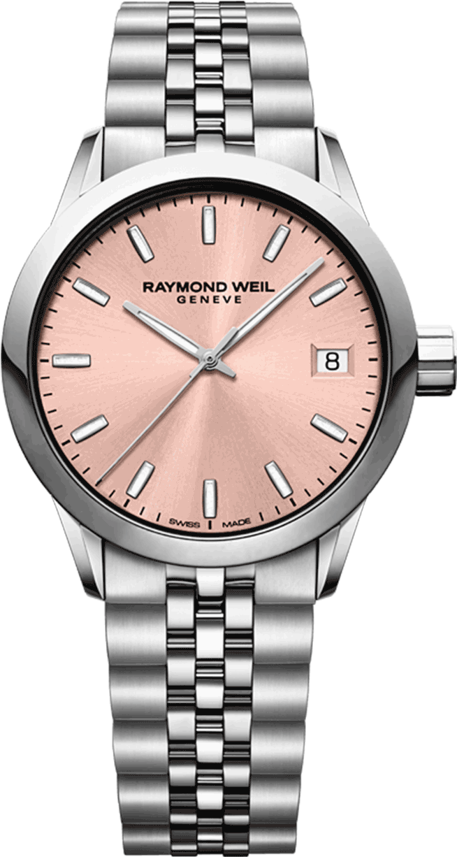 Raymond Weil Rose Dial Steel Ladies Watch - Raymond Weil 5634 Stp 97081 Clipart (1000x1273), Png Download