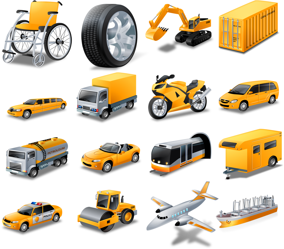 Transport Vector Icons - Transport Vector Clipart (1000x900), Png Download