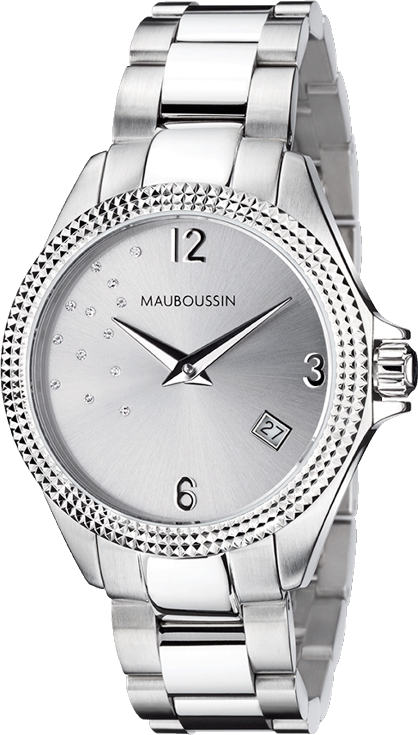 L'heure De Paix Immédiate Watch, Steel, Silver Dial - Charles Jourdan Watch Clipart (1800x1800), Png Download