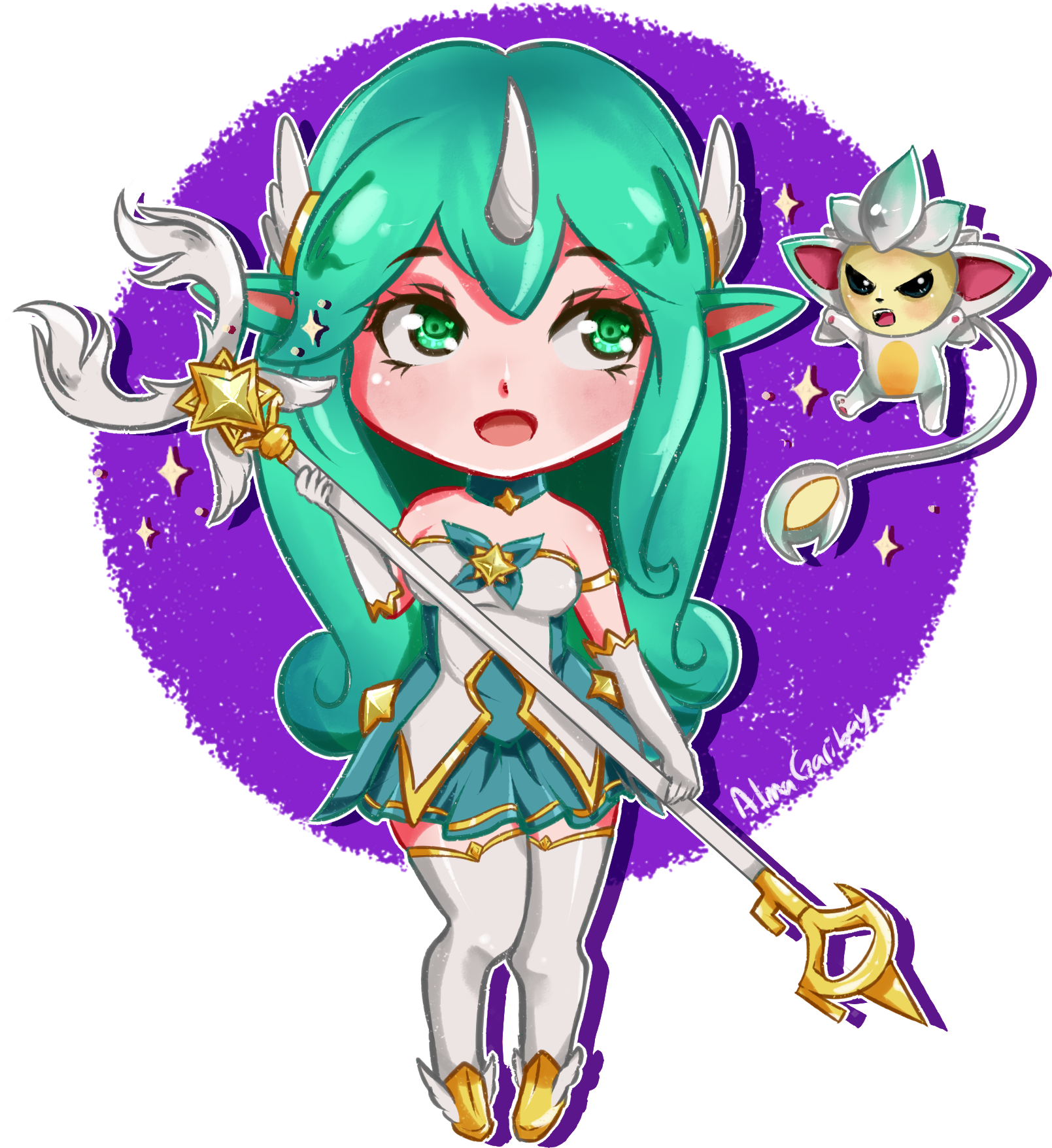 Chibi Star Guardian Soraka - Chibi League Of Legends Star Guardian Clipart (1700x2300), Png Download