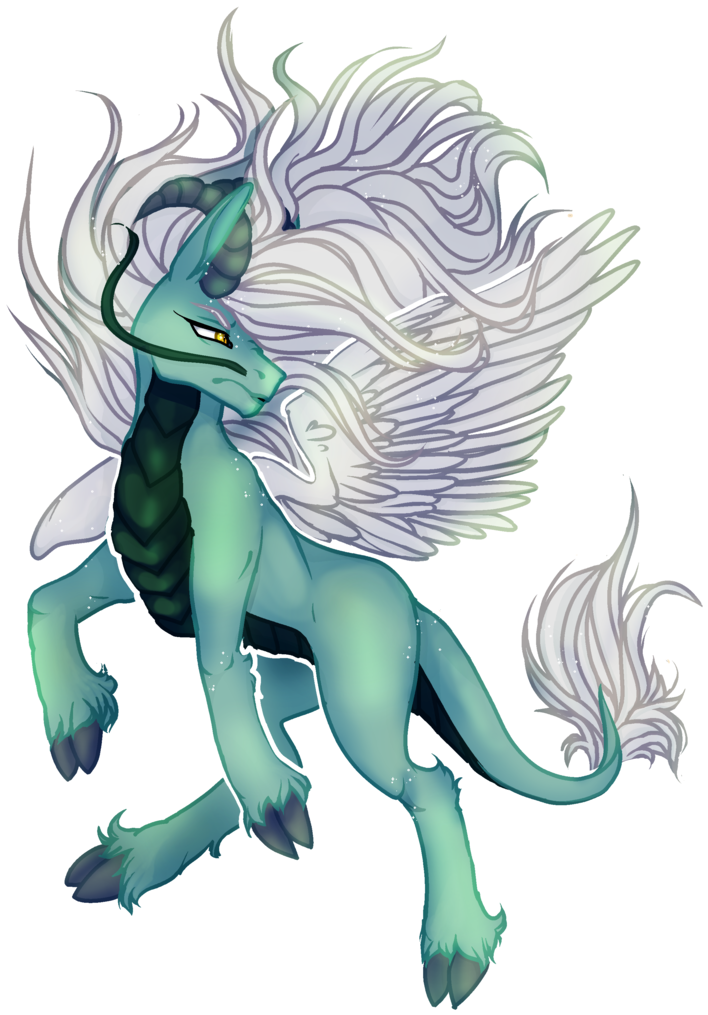 Anteabelle, Cloven Hooves, Kirin, Long Mane, Male, - Cartoon Clipart (768x1024), Png Download