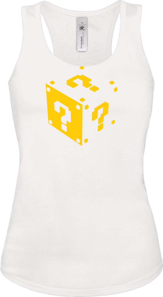 Lucky Block T-shirt Tanktop White - Active Tank Clipart (1044x1044), Png Download