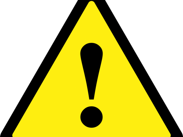 Caution Triangle Symbol - Clip Art Yellow Triangle With Exclamation Point - Png Download (640x480), Png Download