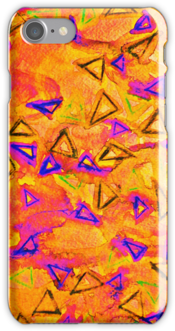 Techno Vibe 2 Collaboration Piece, Bold Colorful Abstract - Mobile Phone Case Clipart (500x667), Png Download