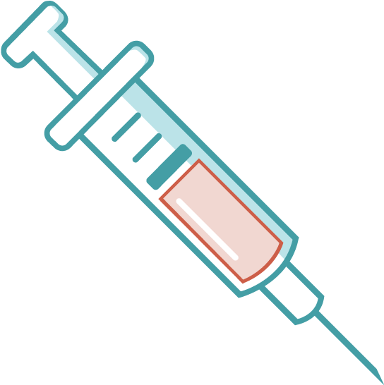 Orchid Health Immunizations - Clip Art Syringe Needle Cartoon - Png Download (642x683), Png Download