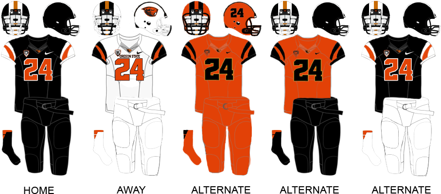Oregon State Football Uniforms 2017 Clipart (1001x458), Png Download