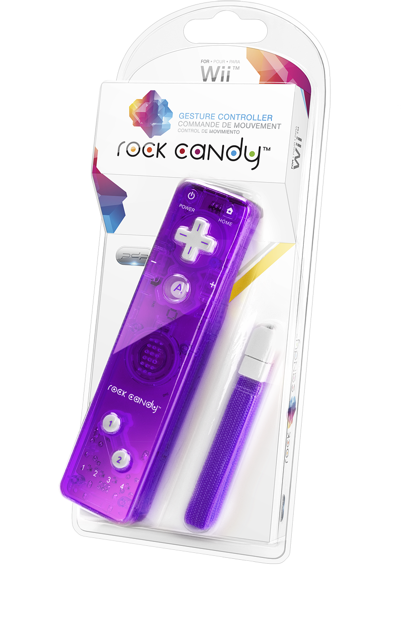 Purple Wii - Rock Candy Wii Remote Red Clipart (961x1362), Png Download