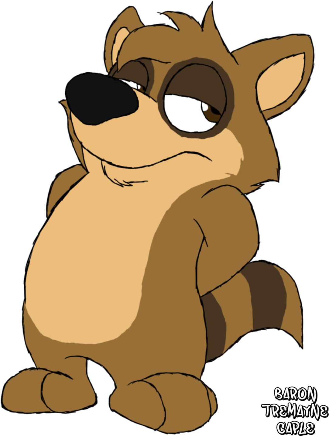 Rigby - Cartoon Clipart (1100x1450), Png Download